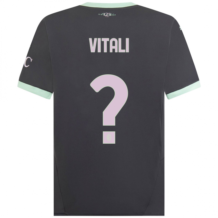 Niño Camiseta Michael Vitali #0 Gris Equipación Tercera 2024/25 La Camisa