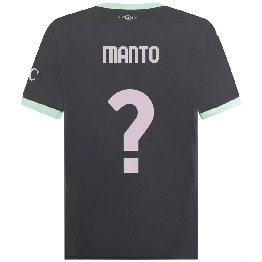 Niño Camiseta Gaetano Manto #0 Gris Equipación Tercera 2024/25 La Camisa