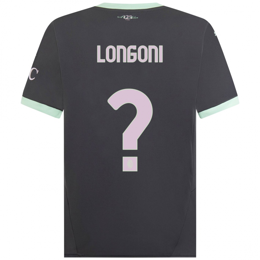 Niño Camiseta Alessandro Longoni #0 Gris Equipación Tercera 2024/25 La Camisa