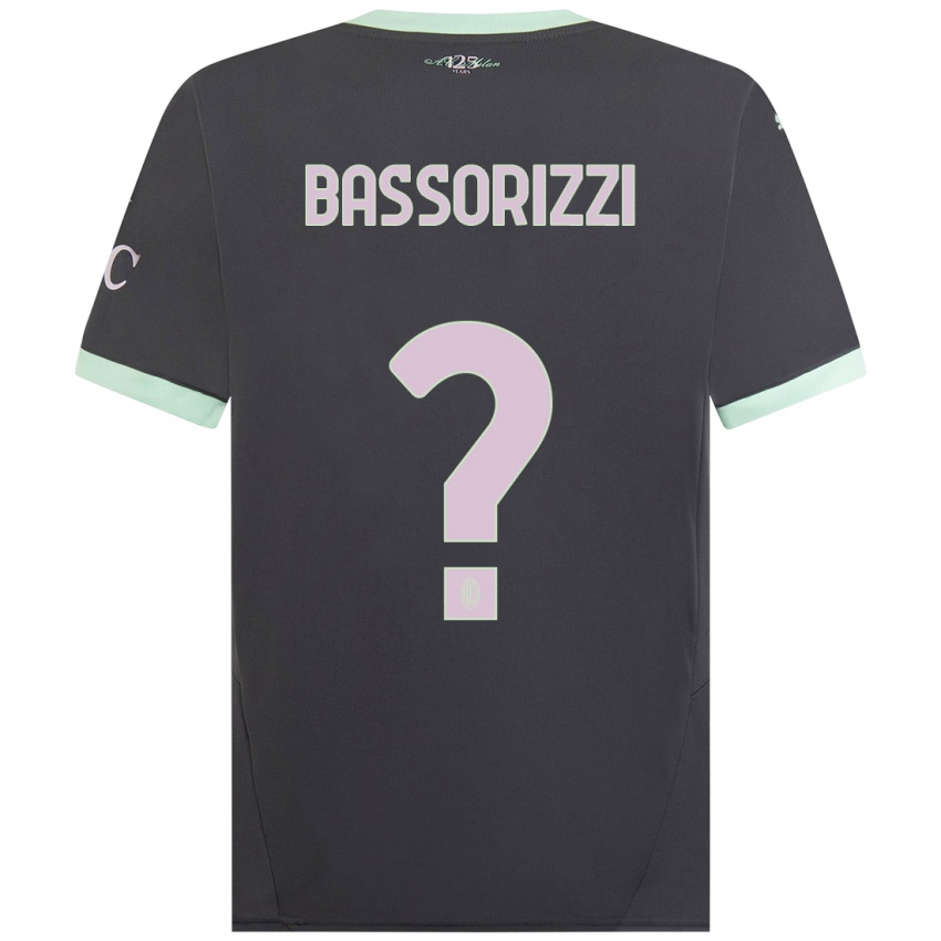 Niño Camiseta Carlo Bassorizzi #0 Gris Equipación Tercera 2024/25 La Camisa