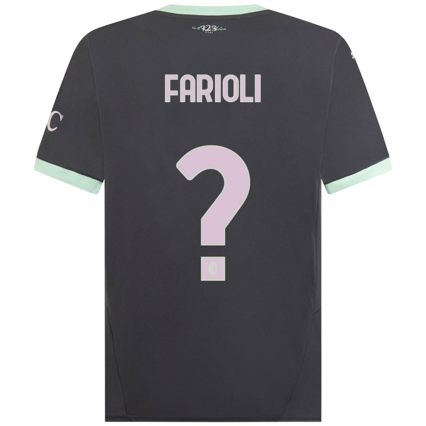 Niño Camiseta Simone Farioli #0 Gris Equipación Tercera 2024/25 La Camisa