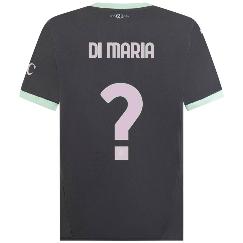 Niño Camiseta Alessandro Di Maria #0 Gris Equipación Tercera 2024/25 La Camisa