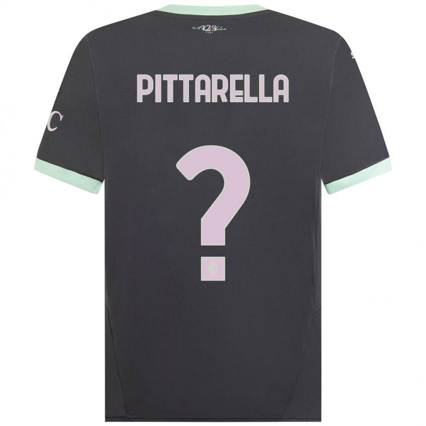 Niño Camiseta Matteo Pittarella #0 Gris Equipación Tercera 2024/25 La Camisa