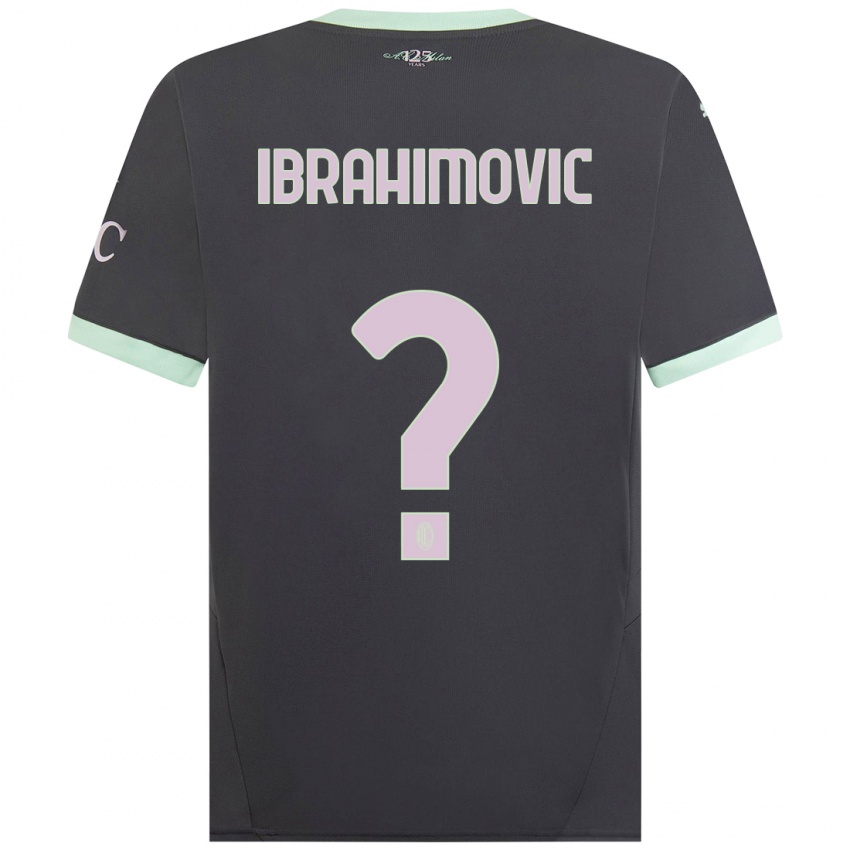 Niño Camiseta Vincent Ibrahimovic #0 Gris Equipación Tercera 2024/25 La Camisa