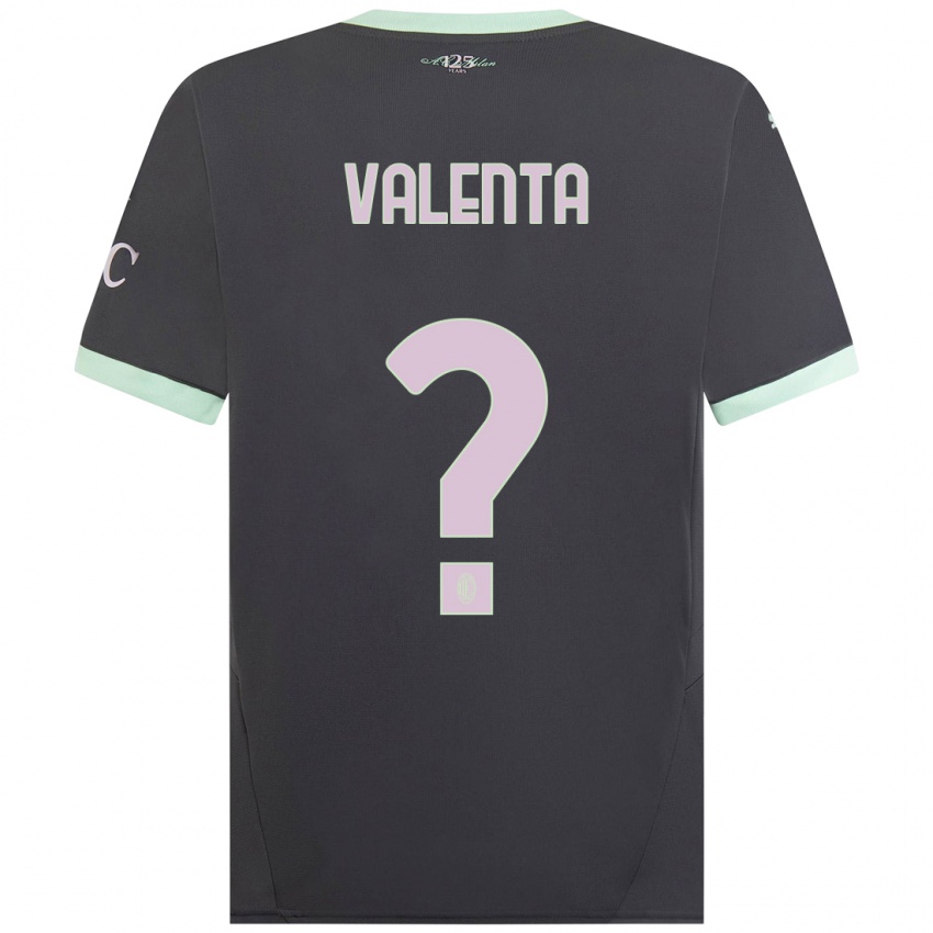 Niño Camiseta Tommaso Valenta #0 Gris Equipación Tercera 2024/25 La Camisa