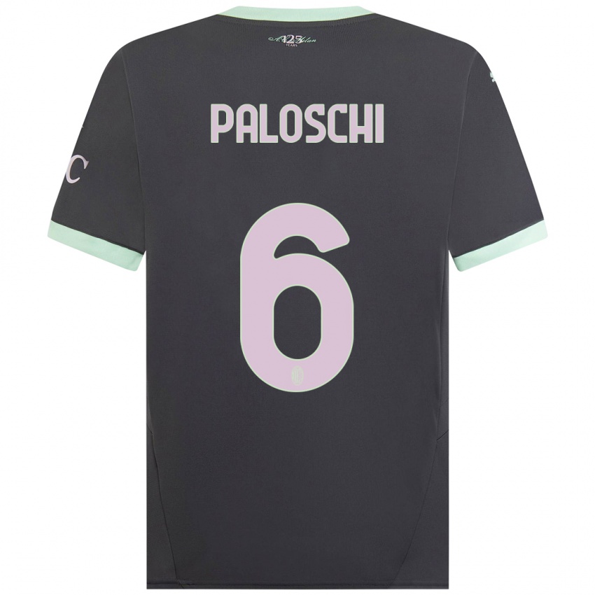 Niño Camiseta Dorian Paloschi #6 Gris Equipación Tercera 2024/25 La Camisa