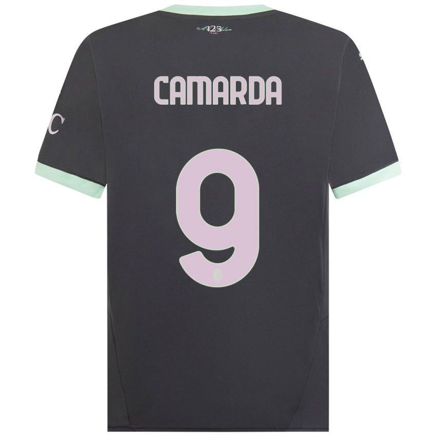 Niño Camiseta Francesco Camarda #9 Gris Equipación Tercera 2024/25 La Camisa