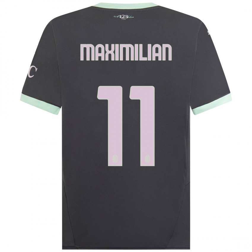 Niño Camiseta Maximilian Ibrahimović #11 Gris Equipación Tercera 2024/25 La Camisa