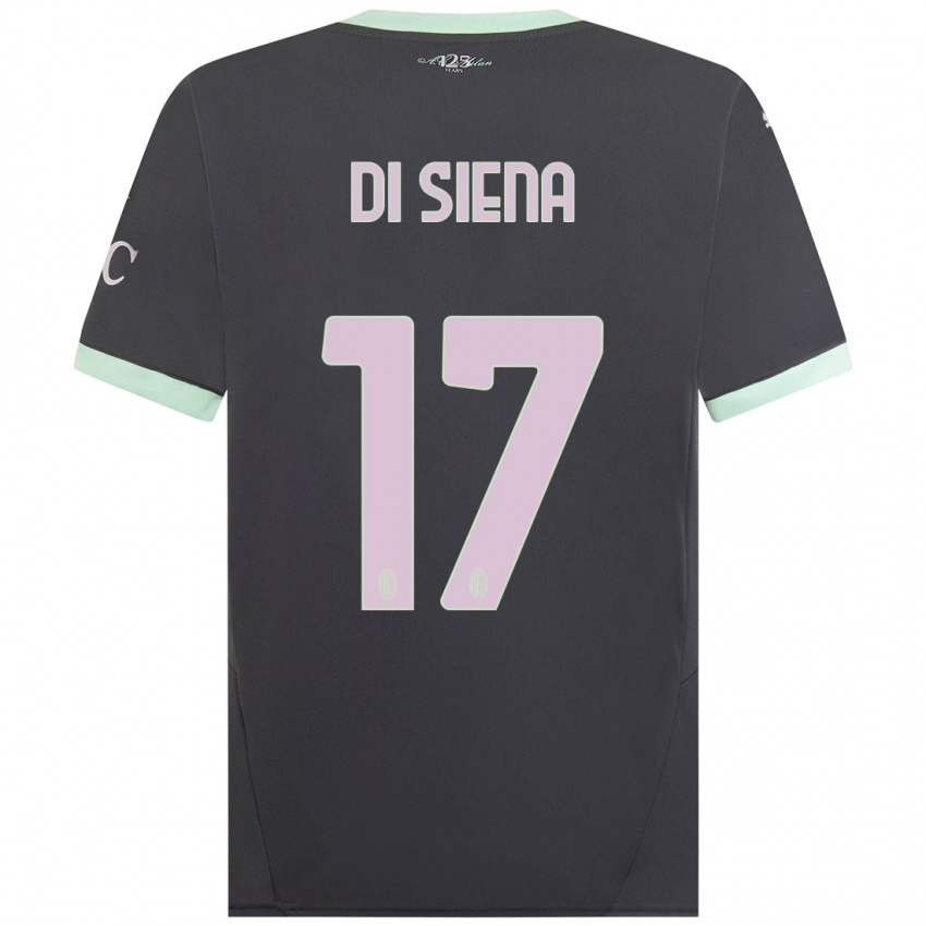 Niño Camiseta Andrea Di Siena #17 Gris Equipación Tercera 2024/25 La Camisa