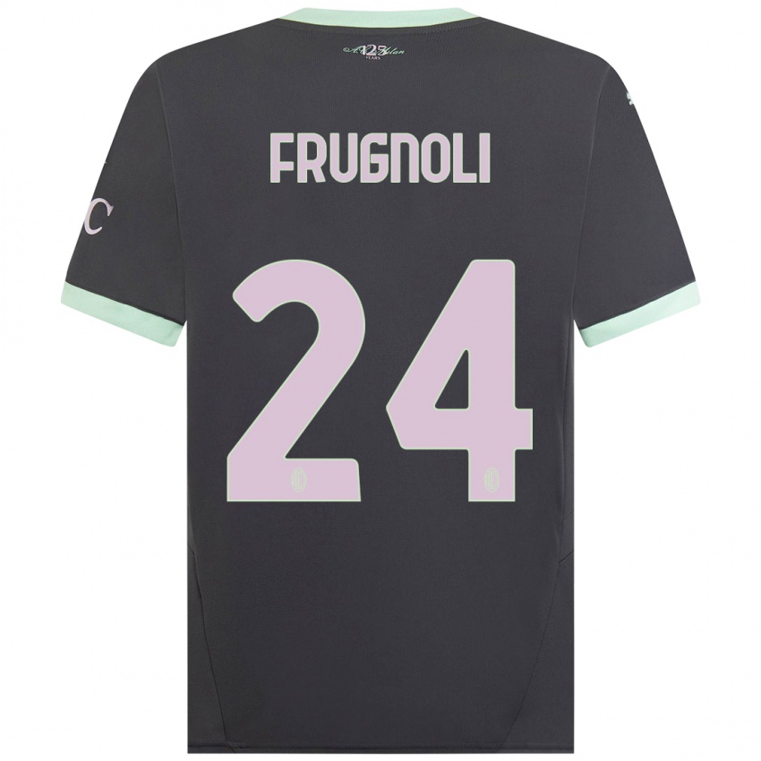 Niño Camiseta Leonardo Frugnoli #24 Gris Equipación Tercera 2024/25 La Camisa