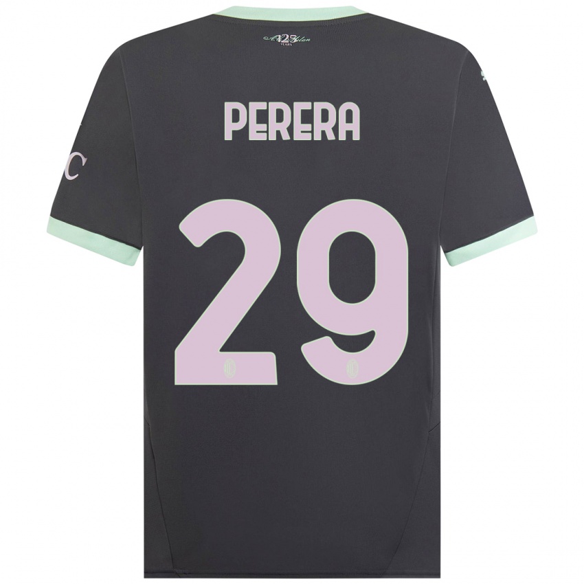 Niño Camiseta Nirash Perera #29 Gris Equipación Tercera 2024/25 La Camisa