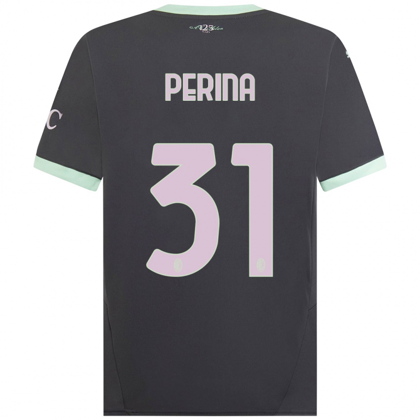 Niño Camiseta Gioele Perina #31 Gris Equipación Tercera 2024/25 La Camisa