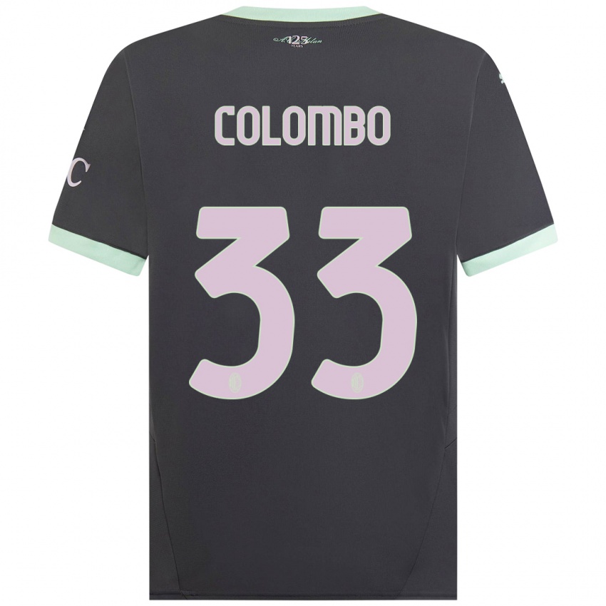 Niño Camiseta Federico Colombo #33 Gris Equipación Tercera 2024/25 La Camisa