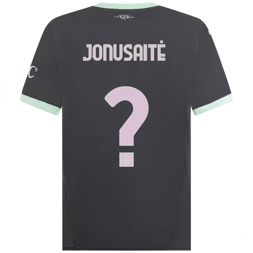 Niño Camiseta Rimantė Jonušaitė #0 Gris Equipación Tercera 2024/25 La Camisa