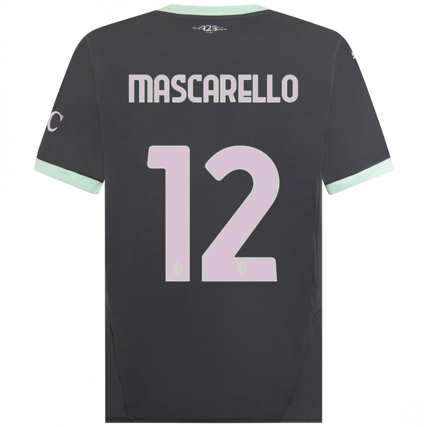 Niño Camiseta Marta Mascarello #12 Gris Equipación Tercera 2024/25 La Camisa