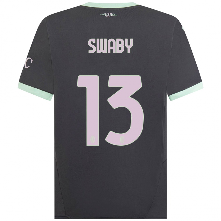 Niño Camiseta Allyson Swaby #13 Gris Equipación Tercera 2024/25 La Camisa