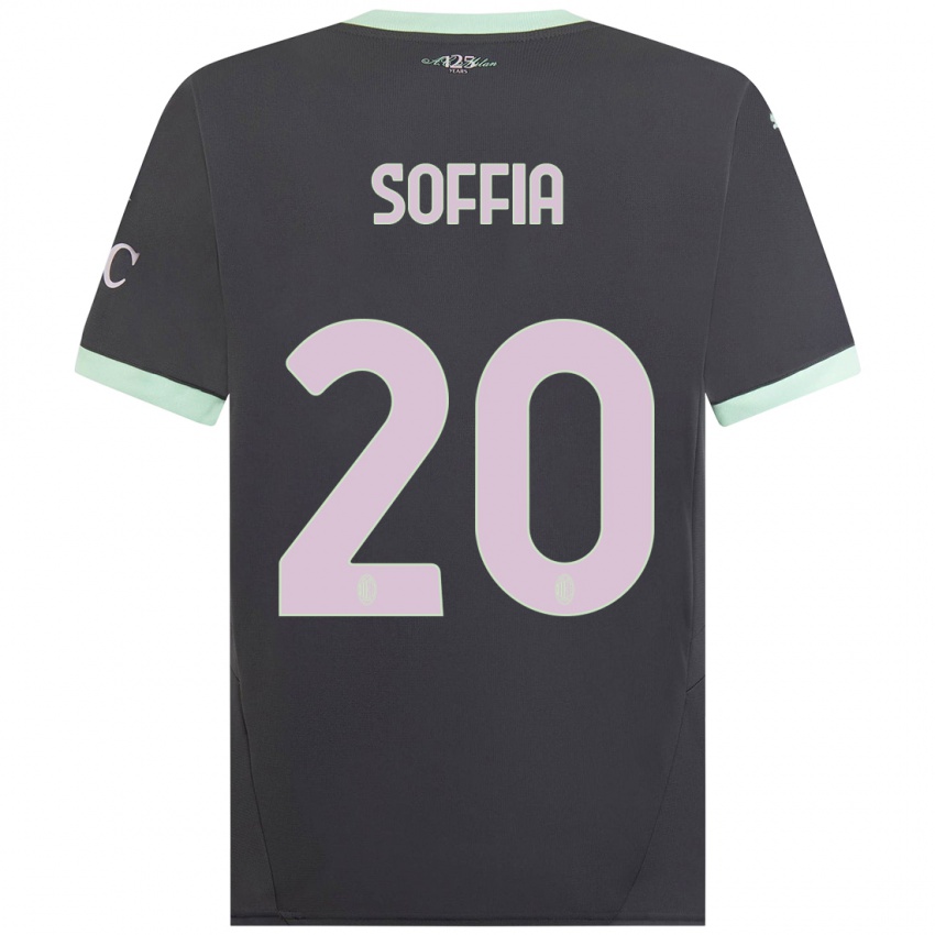 Niño Camiseta Angelica Soffia #20 Gris Equipación Tercera 2024/25 La Camisa