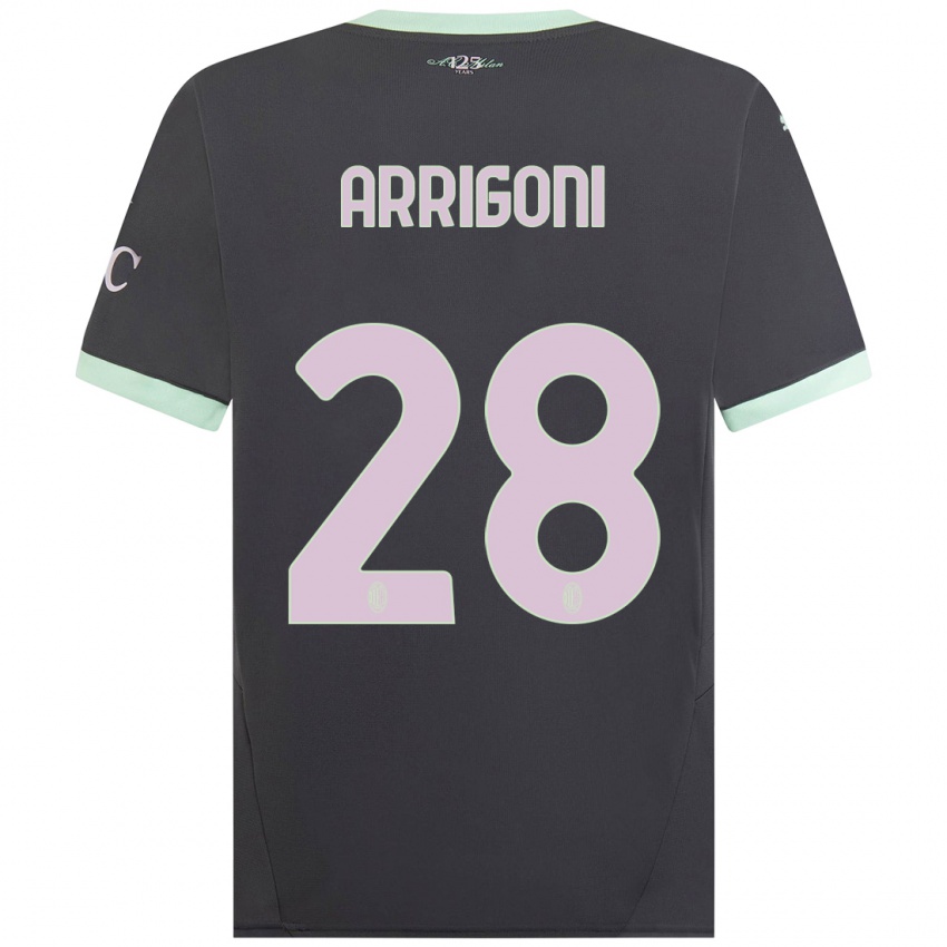 Niño Camiseta Giorgia Arrigoni #28 Gris Equipación Tercera 2024/25 La Camisa