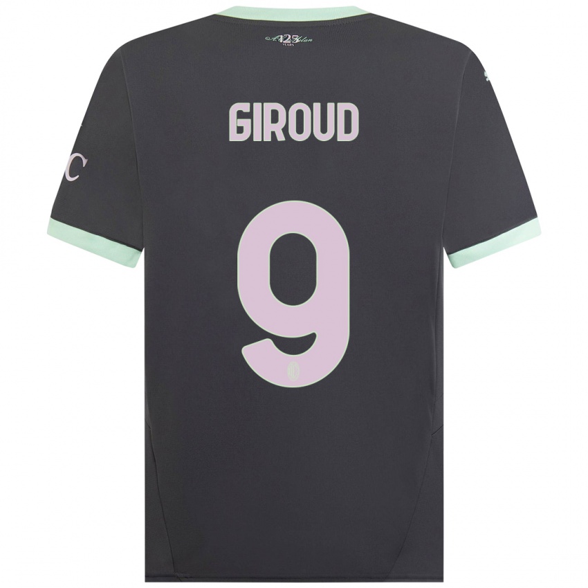 Niño Camiseta Olivier Giroud #9 Gris Equipación Tercera 2024/25 La Camisa