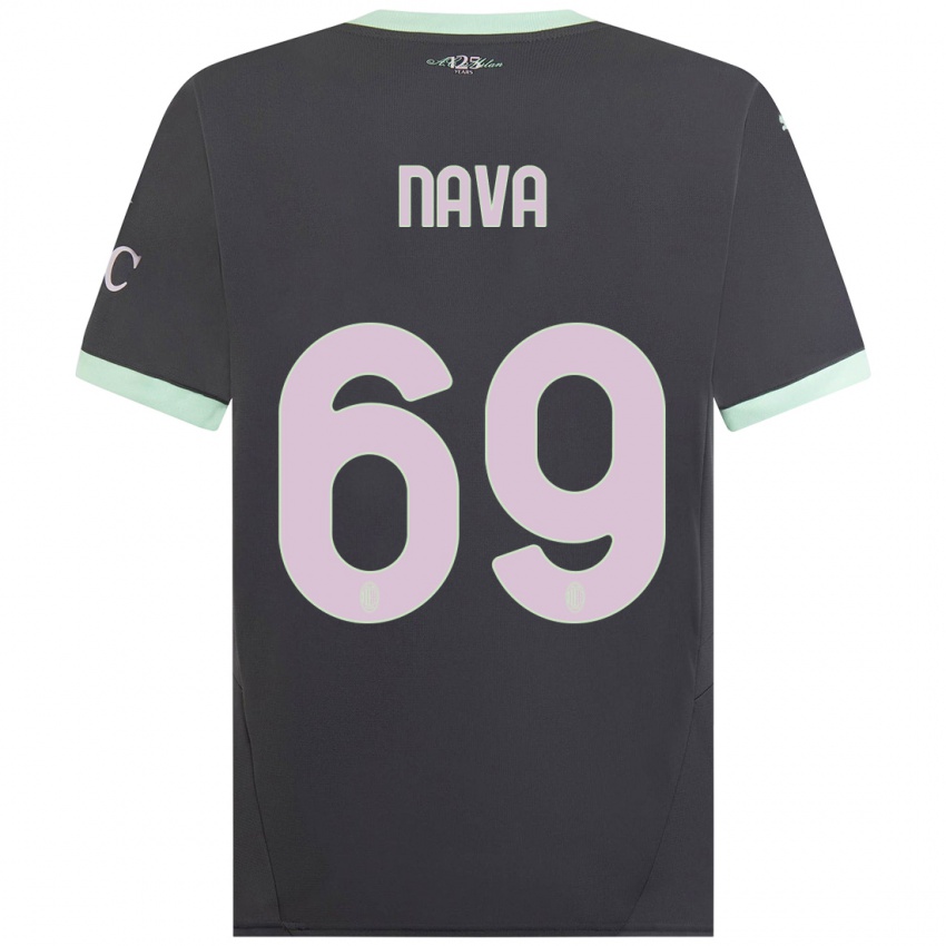 Niño Camiseta Lapo Nava #69 Gris Equipación Tercera 2024/25 La Camisa