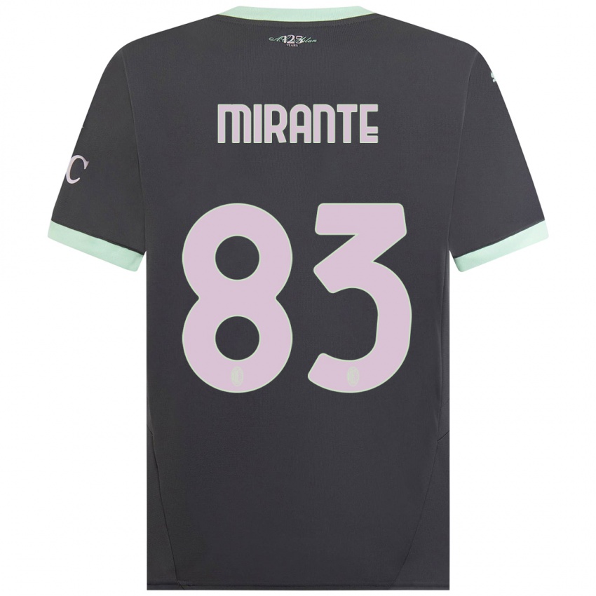 Niño Camiseta Antonio Mirante #83 Gris Equipación Tercera 2024/25 La Camisa