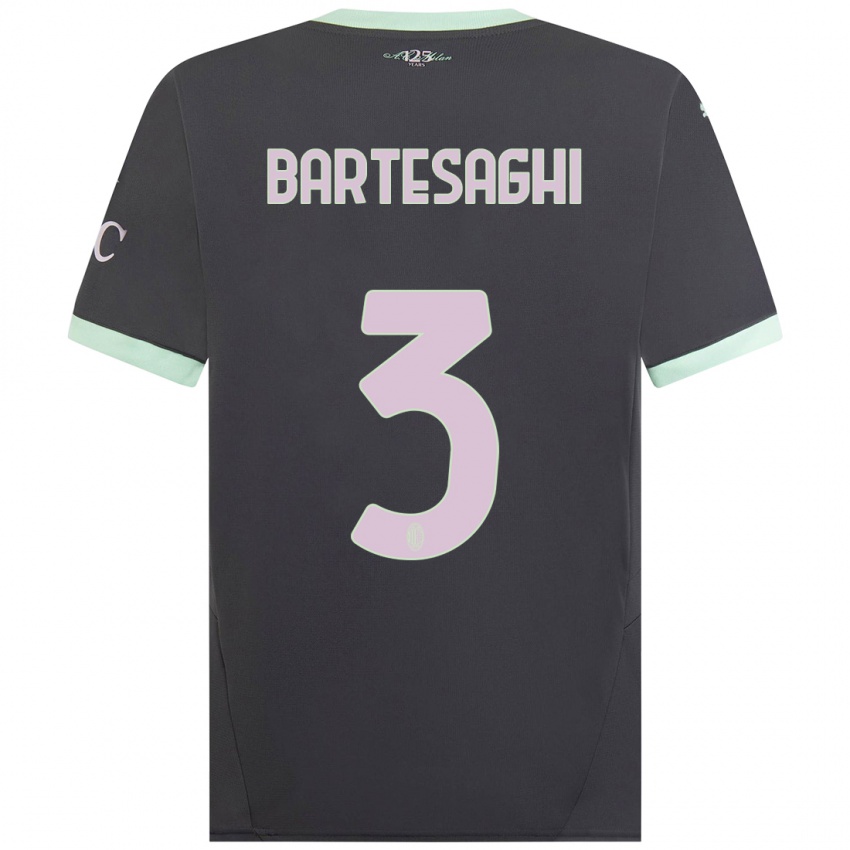 Niño Camiseta Davide Bartesaghi #3 Gris Equipación Tercera 2024/25 La Camisa