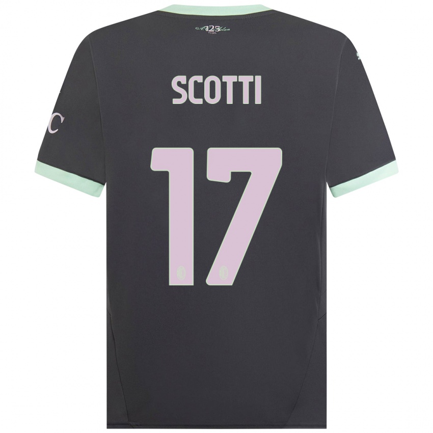 Niño Camiseta Filippo Scotti #17 Gris Equipación Tercera 2024/25 La Camisa