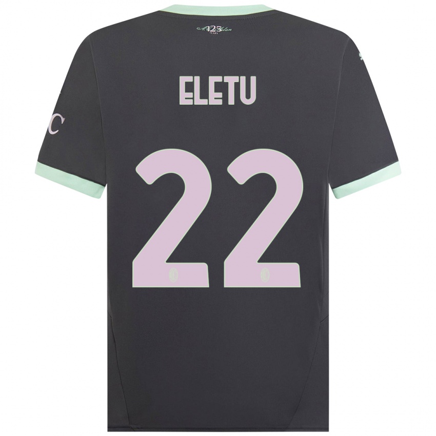 Niño Camiseta Victor Eletu #22 Gris Equipación Tercera 2024/25 La Camisa