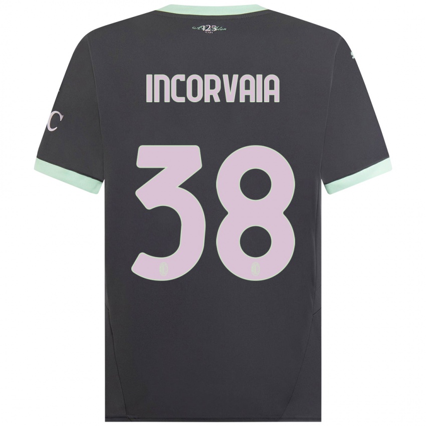 Niño Camiseta Giovanni Incorvaia #38 Gris Equipación Tercera 2024/25 La Camisa