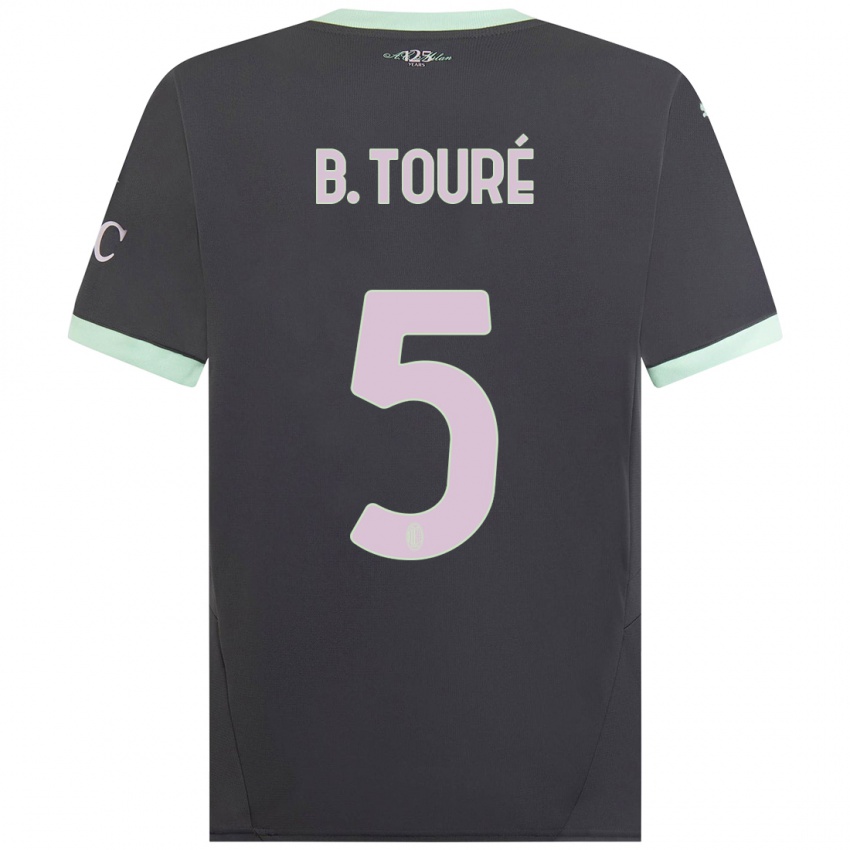 Niño Camiseta Fode Ballo-Toure #5 Gris Equipación Tercera 2024/25 La Camisa