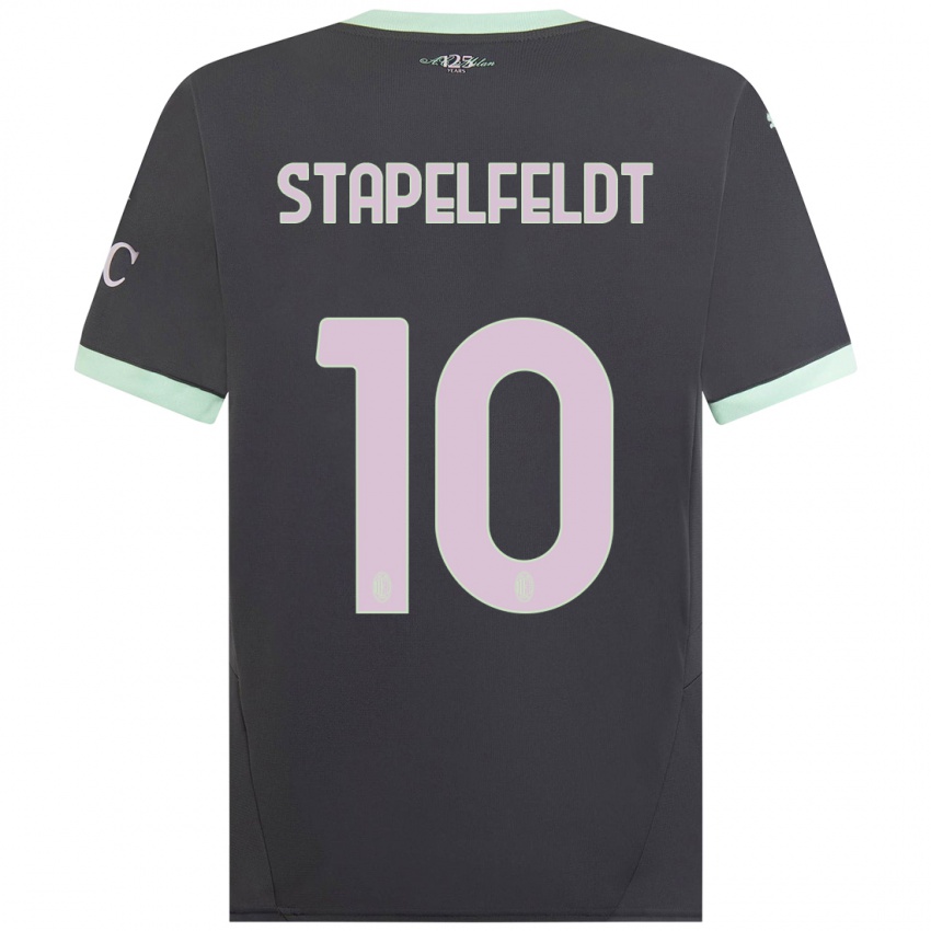 Niño Camiseta Nina Stapelfeldt #10 Gris Equipación Tercera 2024/25 La Camisa