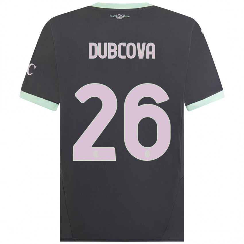 Niño Camiseta Michaela Dubcova #26 Gris Equipación Tercera 2024/25 La Camisa