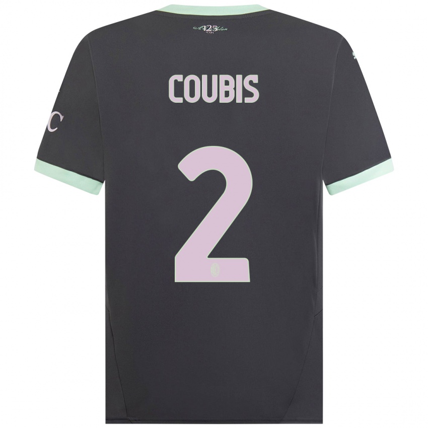 Niño Camiseta Andrei Coubis #2 Gris Equipación Tercera 2024/25 La Camisa