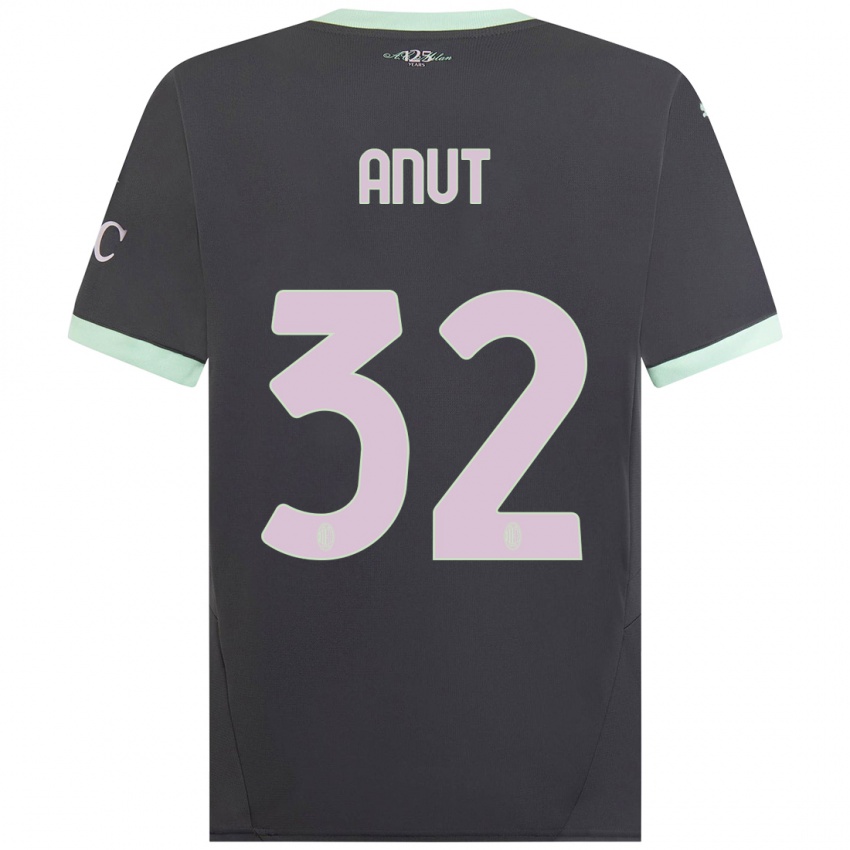 Niño Camiseta Niccolo Anut #32 Gris Equipación Tercera 2024/25 La Camisa