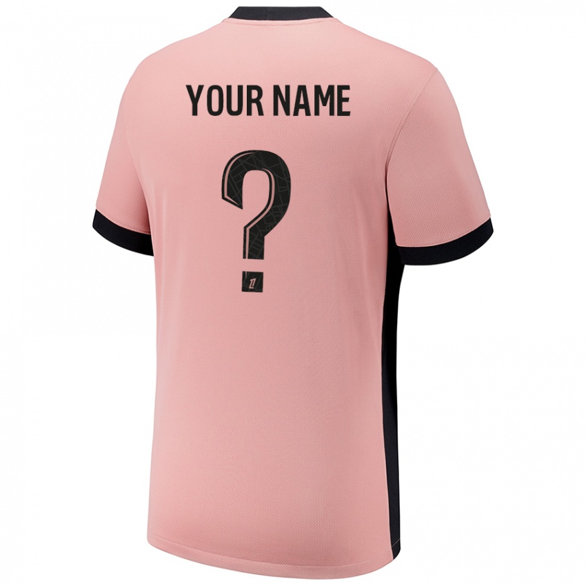 Niño Camiseta Su Nombre #0 Rosa Óxido Equipación Tercera 2024/25 La Camisa