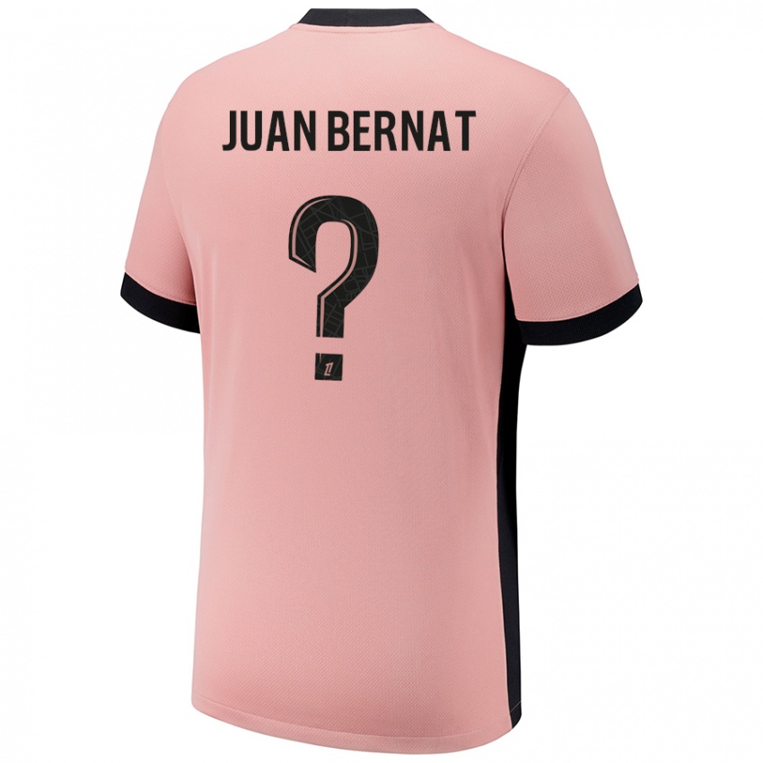 Niño Camiseta Juan Bernat #0 Rosa Óxido Equipación Tercera 2024/25 La Camisa