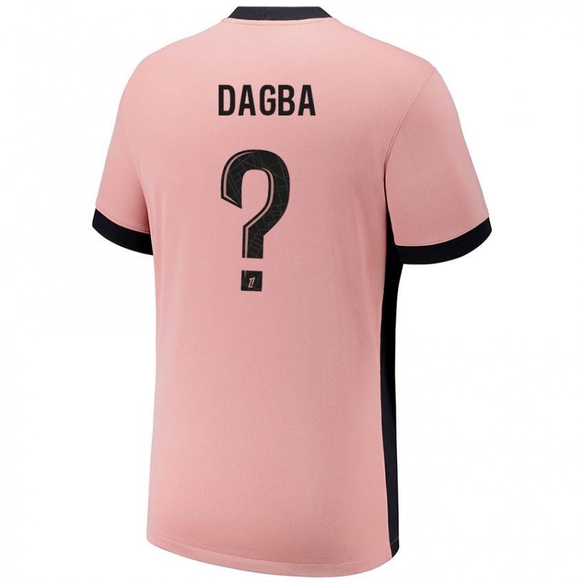 Niño Camiseta Colin Dagba #0 Rosa Óxido Equipación Tercera 2024/25 La Camisa