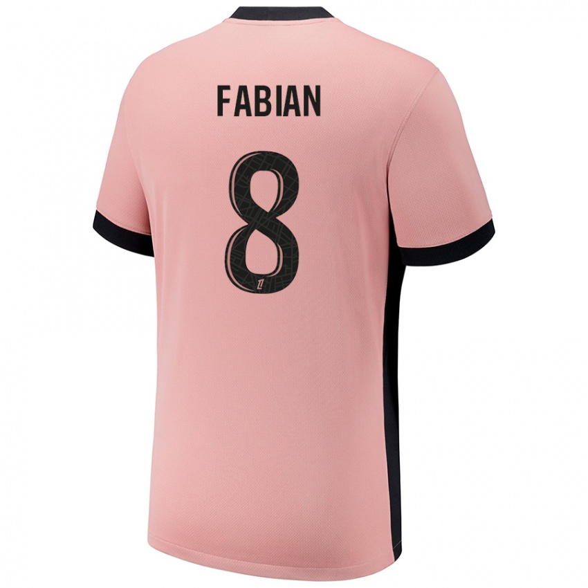 Niño Camiseta Fabián Ruiz #8 Rosa Óxido Equipación Tercera 2024/25 La Camisa