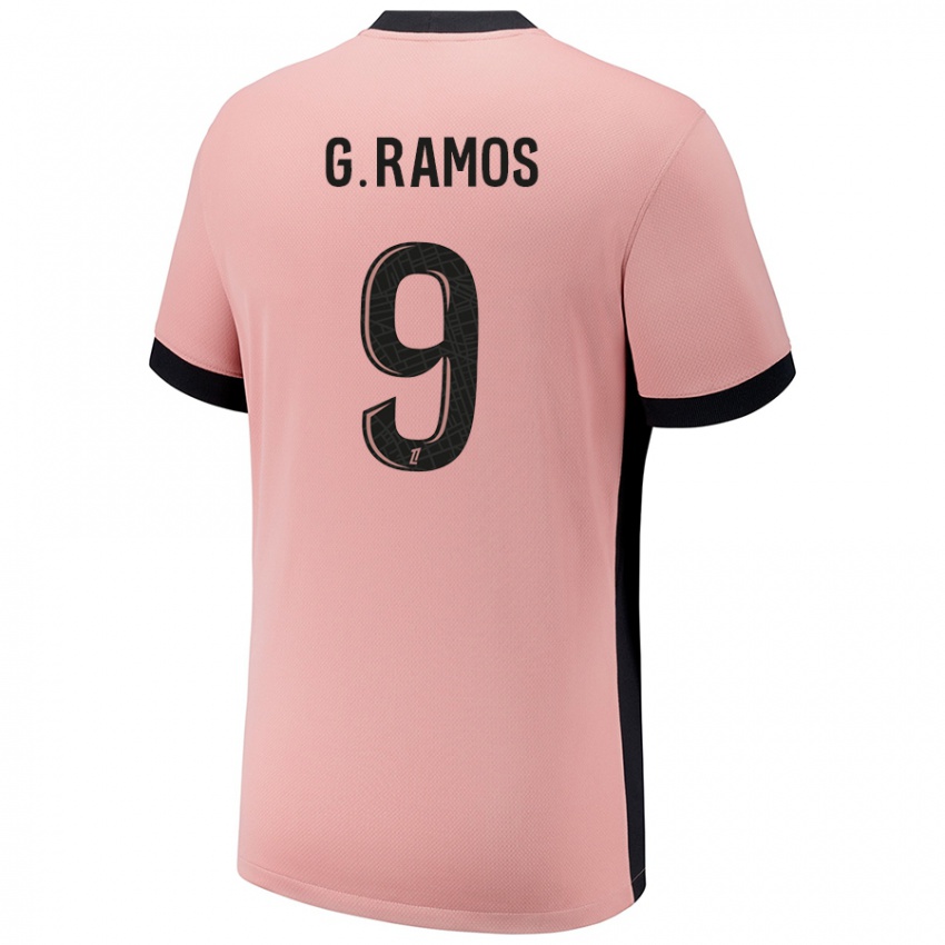 Niño Camiseta Gonçalo Ramos #9 Rosa Óxido Equipación Tercera 2024/25 La Camisa