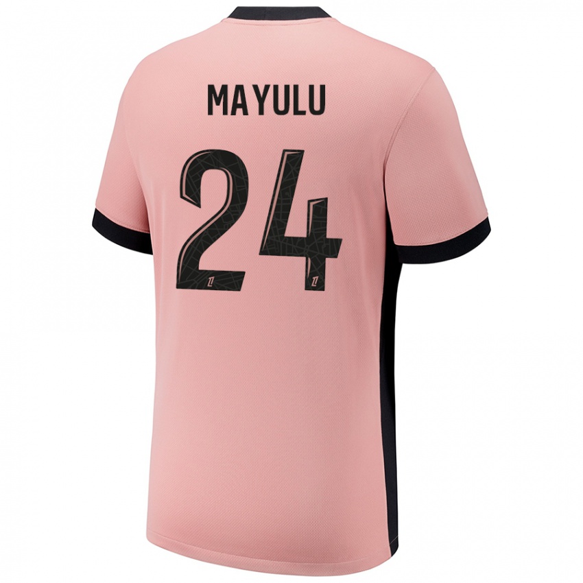 Niño Camiseta Senny Mayulu #24 Rosa Óxido Equipación Tercera 2024/25 La Camisa