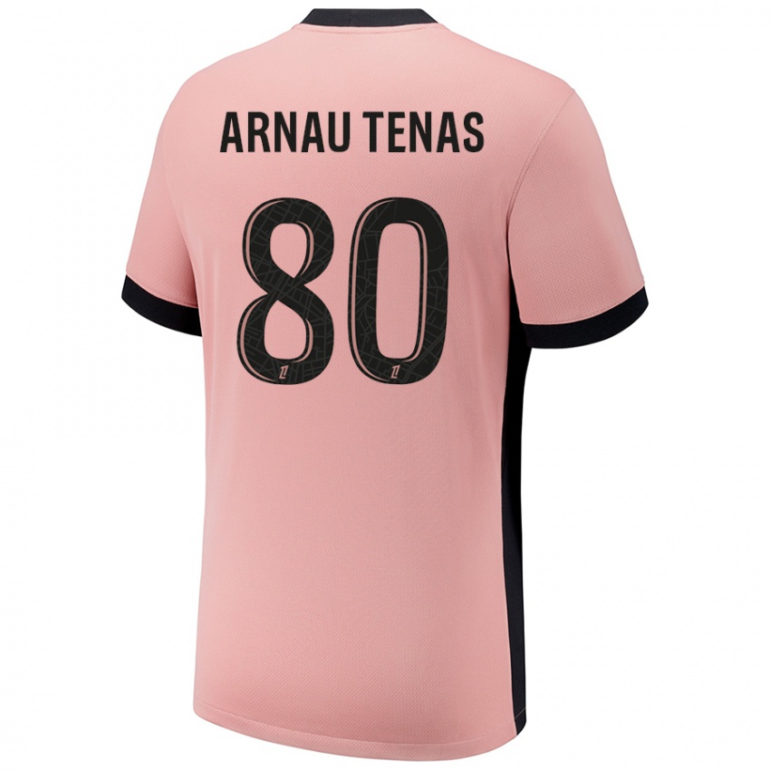 Niño Camiseta Arnau Tenas #80 Rosa Óxido Equipación Tercera 2024/25 La Camisa