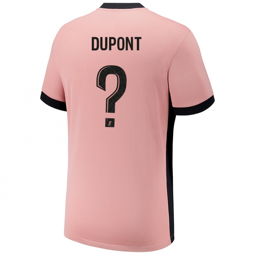 Niño Camiseta Raphaël Dupont #0 Rosa Óxido Equipación Tercera 2024/25 La Camisa