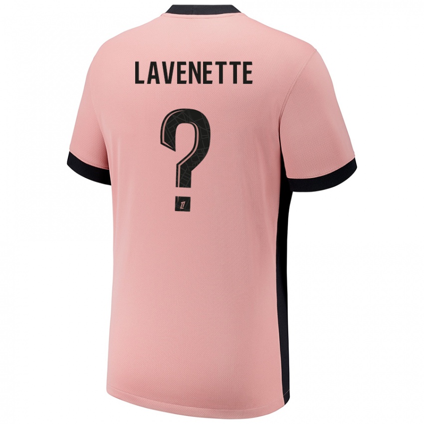 Niño Camiseta Mathias Lavenette #0 Rosa Óxido Equipación Tercera 2024/25 La Camisa