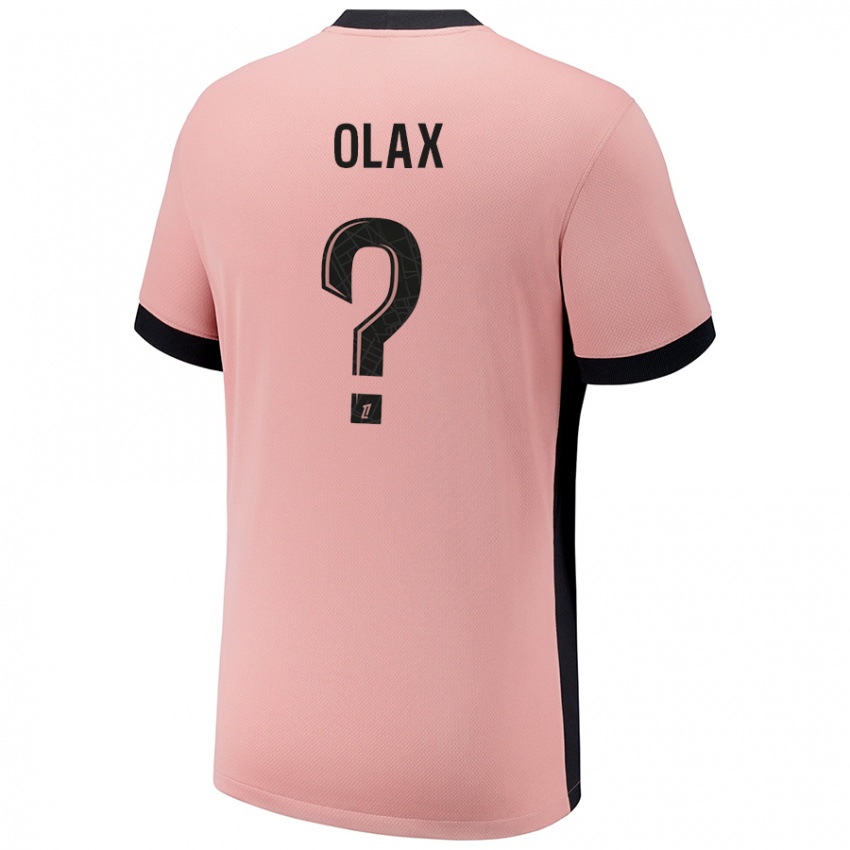 Niño Camiseta Djamy Olax #0 Rosa Óxido Equipación Tercera 2024/25 La Camisa