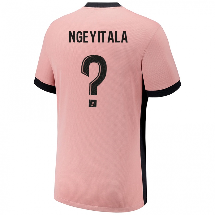 Niño Camiseta Aurélien Ngeyitala #0 Rosa Óxido Equipación Tercera 2024/25 La Camisa