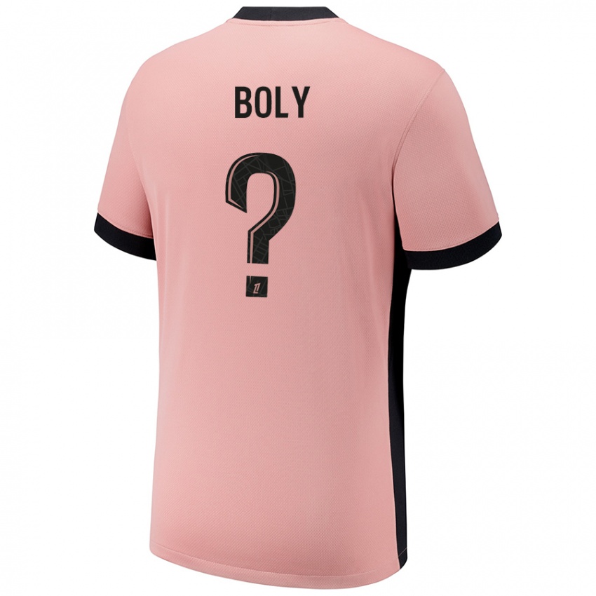 Niño Camiseta David Boly #0 Rosa Óxido Equipación Tercera 2024/25 La Camisa