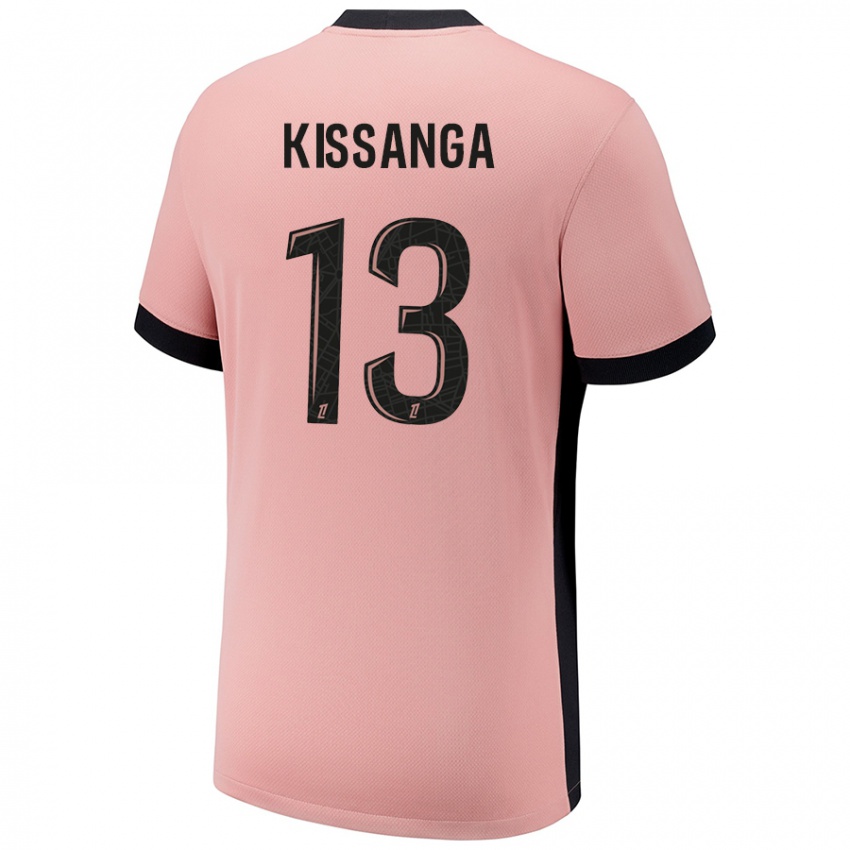 Niño Camiseta Hugo Kissanga #13 Rosa Óxido Equipación Tercera 2024/25 La Camisa