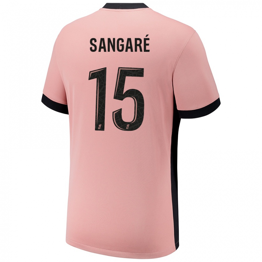 Niño Camiseta Mahamadou Sangaré #15 Rosa Óxido Equipación Tercera 2024/25 La Camisa