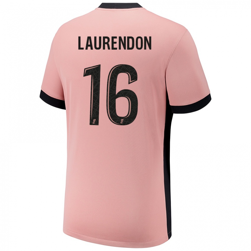 Niño Camiseta Bilal Laurendon #16 Rosa Óxido Equipación Tercera 2024/25 La Camisa