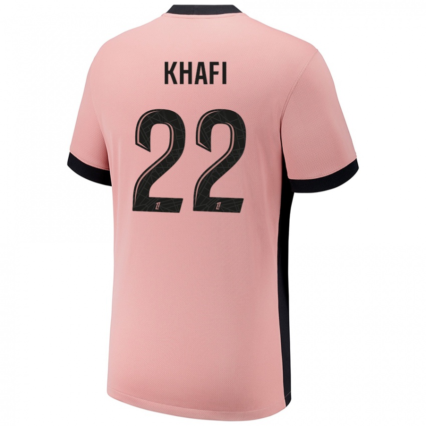 Niño Camiseta Yanis Khafi #22 Rosa Óxido Equipación Tercera 2024/25 La Camisa